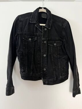 Black denim jacket